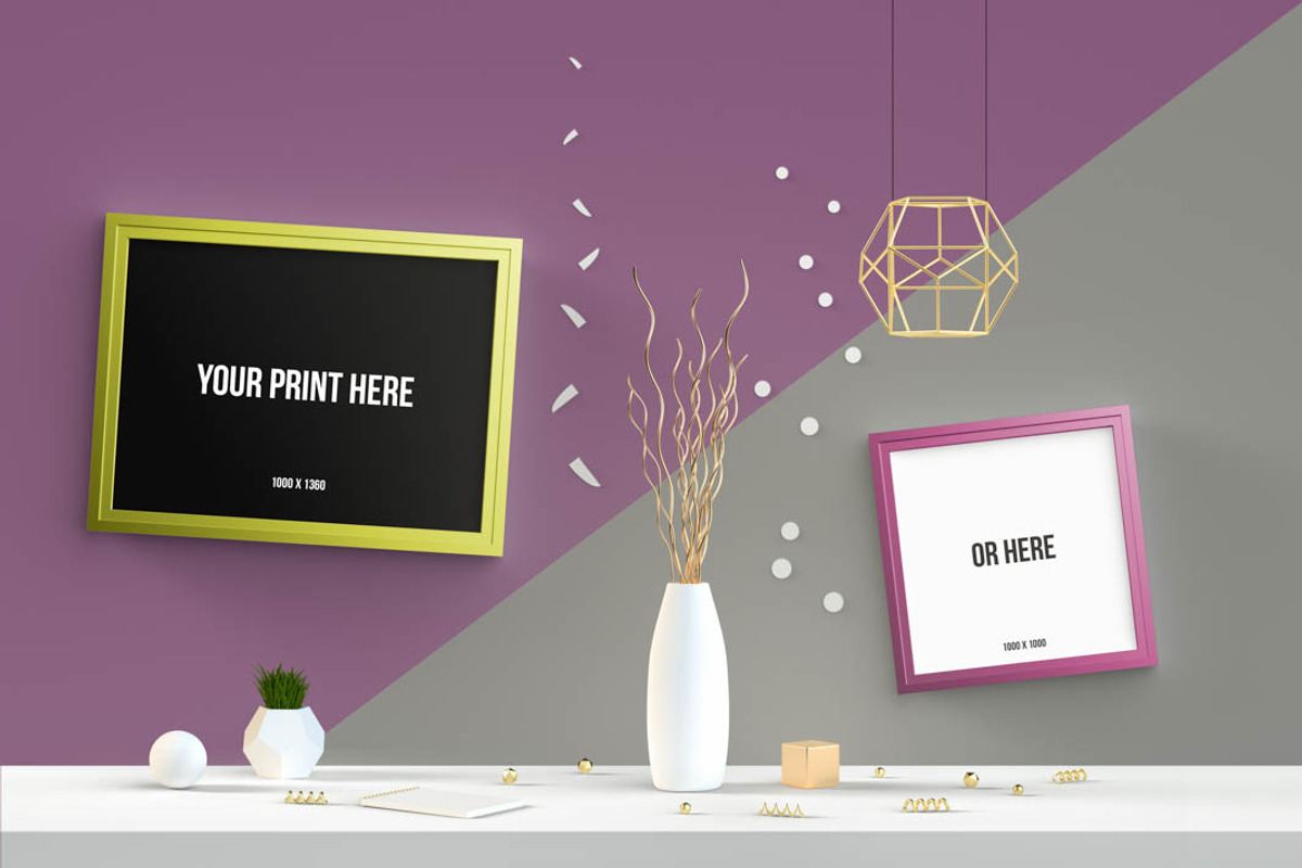 Frames Mockups - Customizable Scene, a Print Template by Aedon Design (Photo 6 of 9)