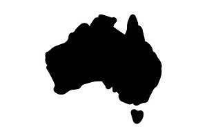 Aus map solid icon, a Solid Icon by Creative priyanka