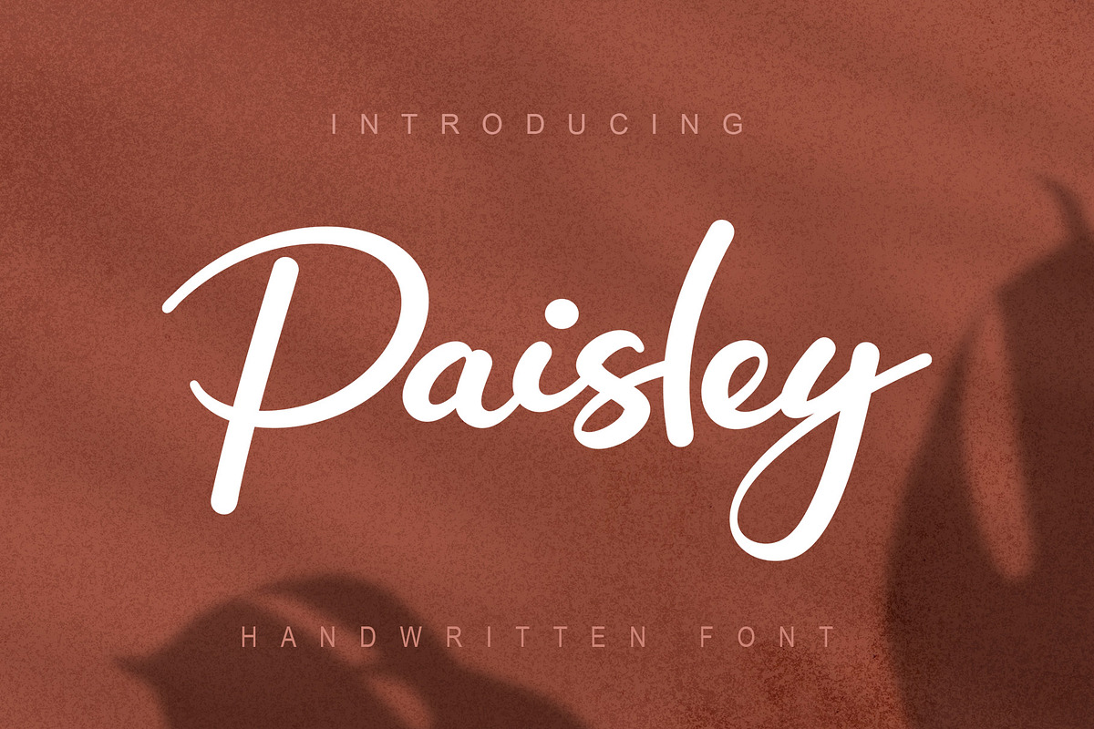Paisley - Handwritten Font, a Script Font by Fonteca (Photo 1 of 3)