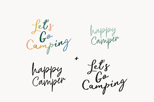 Camping Clip Art - Outdoors Doodles