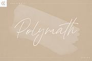 Polymath - organic script font, a Script Font by Only Fonts (Thumbnail 1 of 10)