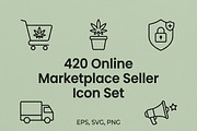 Online Marketplace Seller Icon Set, an Outline Icon by adenpinkstore (Thumbnail 1 of 8)