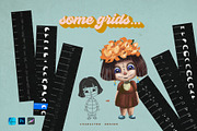 Cute Kids Grids for Procreate, a Brush Add-On by Spasibenko Art (Thumbnail 8 of 11)