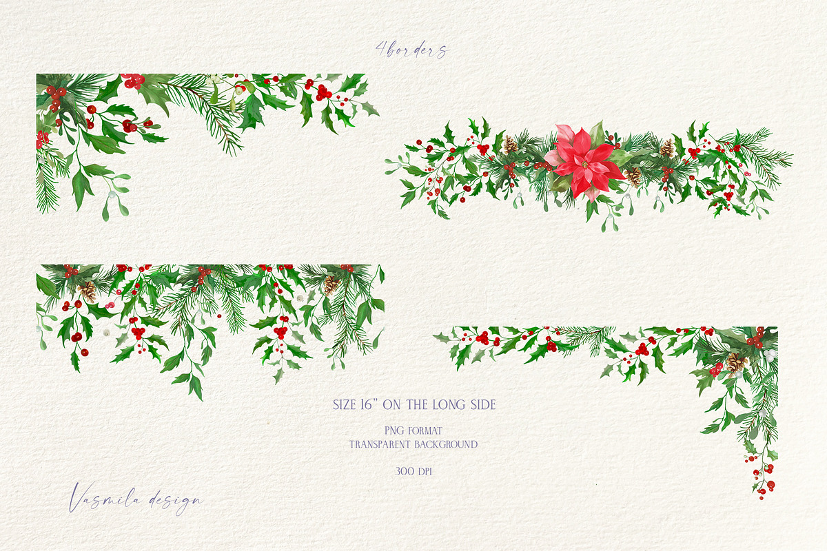 Merry Christmas, a Seasonal Illustration by Vasmila (Photo 3 of 11)