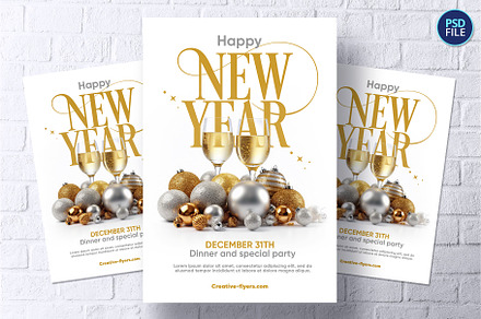 New Year Invitation Flyer