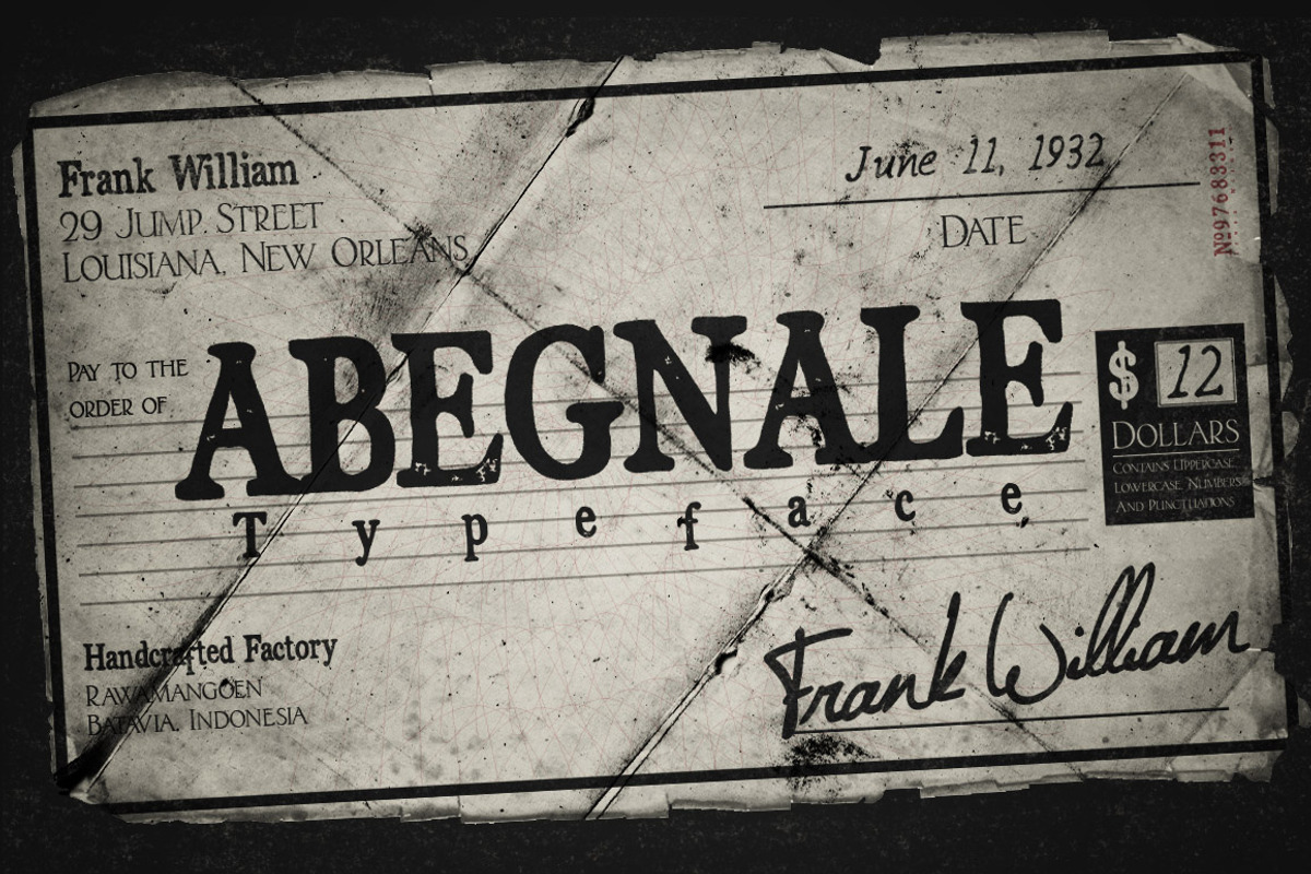 Abegnale Typeface preview 4