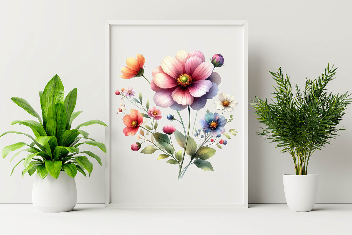 Watercolor Summer Flower Sublimation, an Illustration by SVGArt (Photo 4 of 7)