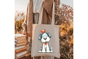 Cute Whimsical Valentine Fluffy Dogs, an Illustration by SinaCreation (Thumbnail 9 of 11)