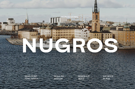 Nugros Sans Serif, a Sans Serif Font by Yukita Creative