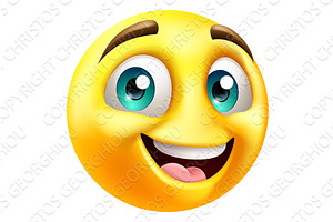 Happy Smiling Emoji Emoticon Face, an Object Illustration by Christos Georghiou