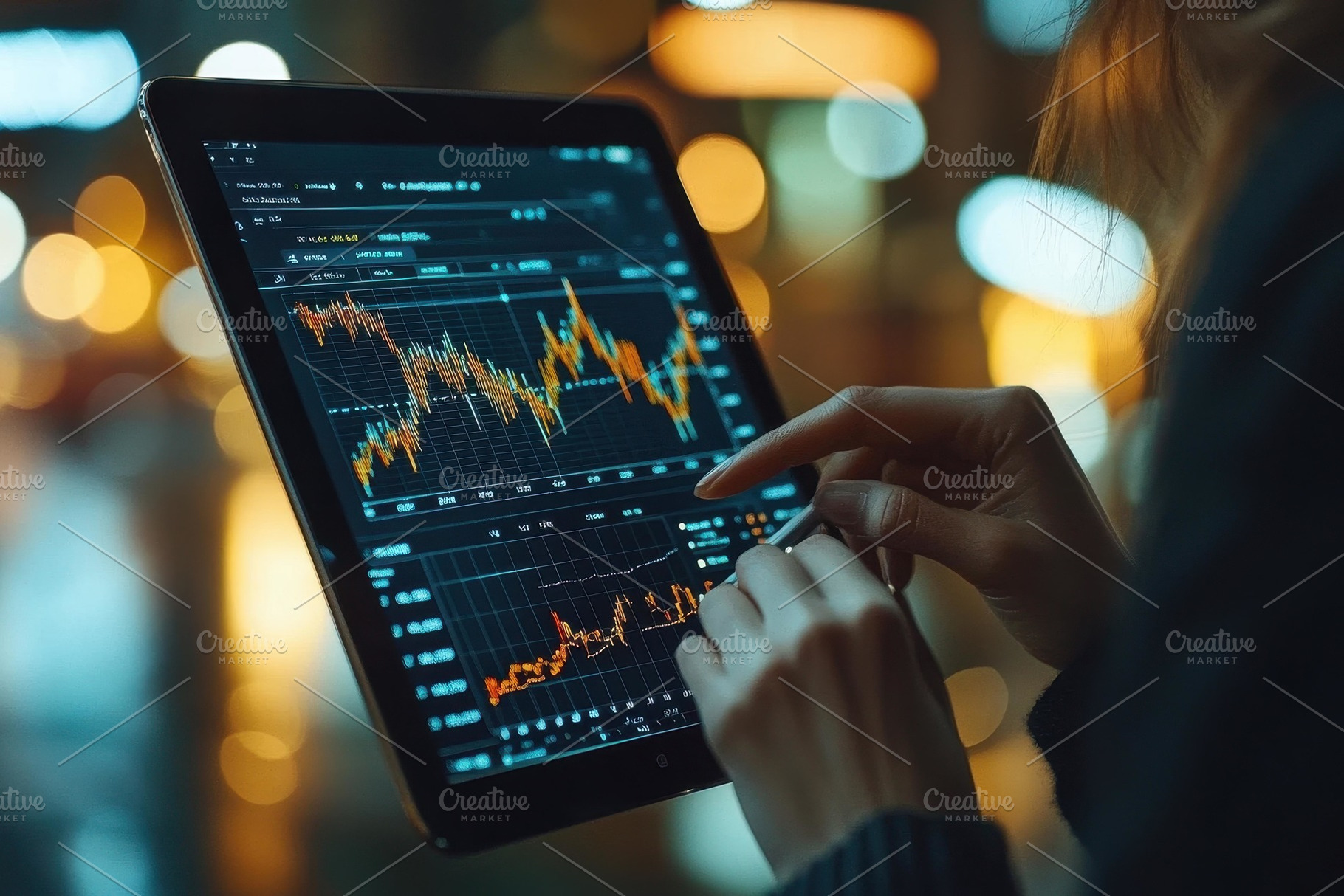 Analysis of financial data on a tabl, a Photo by Tanuart