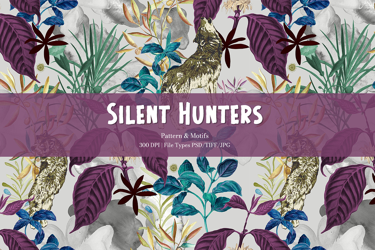 Silent Hunters Pattern & Motifs, a Pattern Graphic by GND ART STUDIO (Photo 1 of 8)