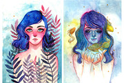 Watercolor posters with fairies., an Illustration by Vavavka (Thumbnail 3 of 5)
