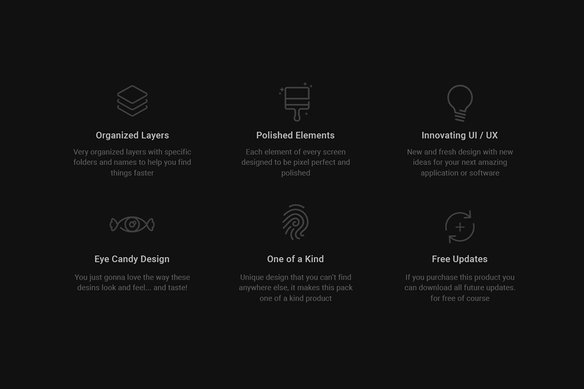 Gold & Coal - UI Kit, an UI Kit Template by Studio Dusk (Photo 3 of 15)