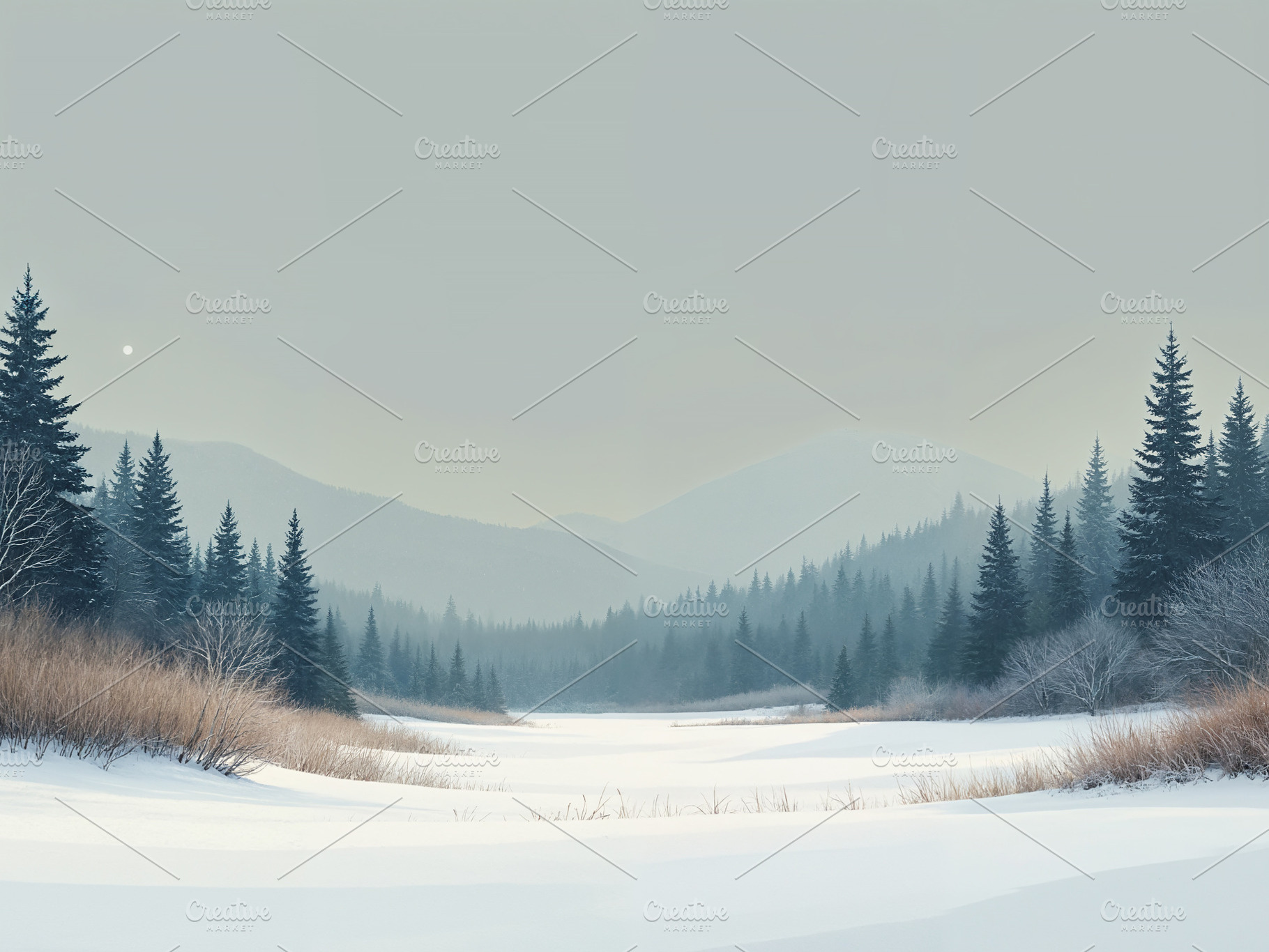 Nature Winter Landscape, a Nature Photo by h.utomo