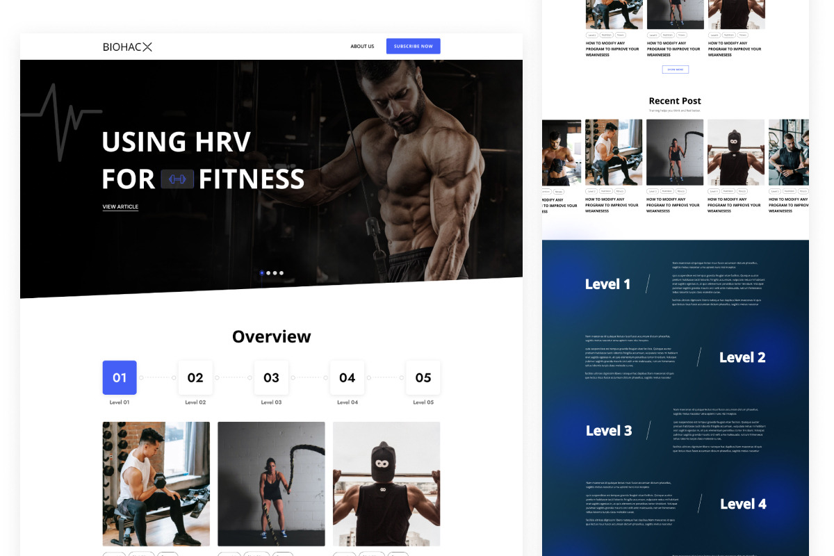 Biohack - Gym & Fitness Figma Templa, an UI Kit Template by ArtGalaxy (Photo 1 of 3)