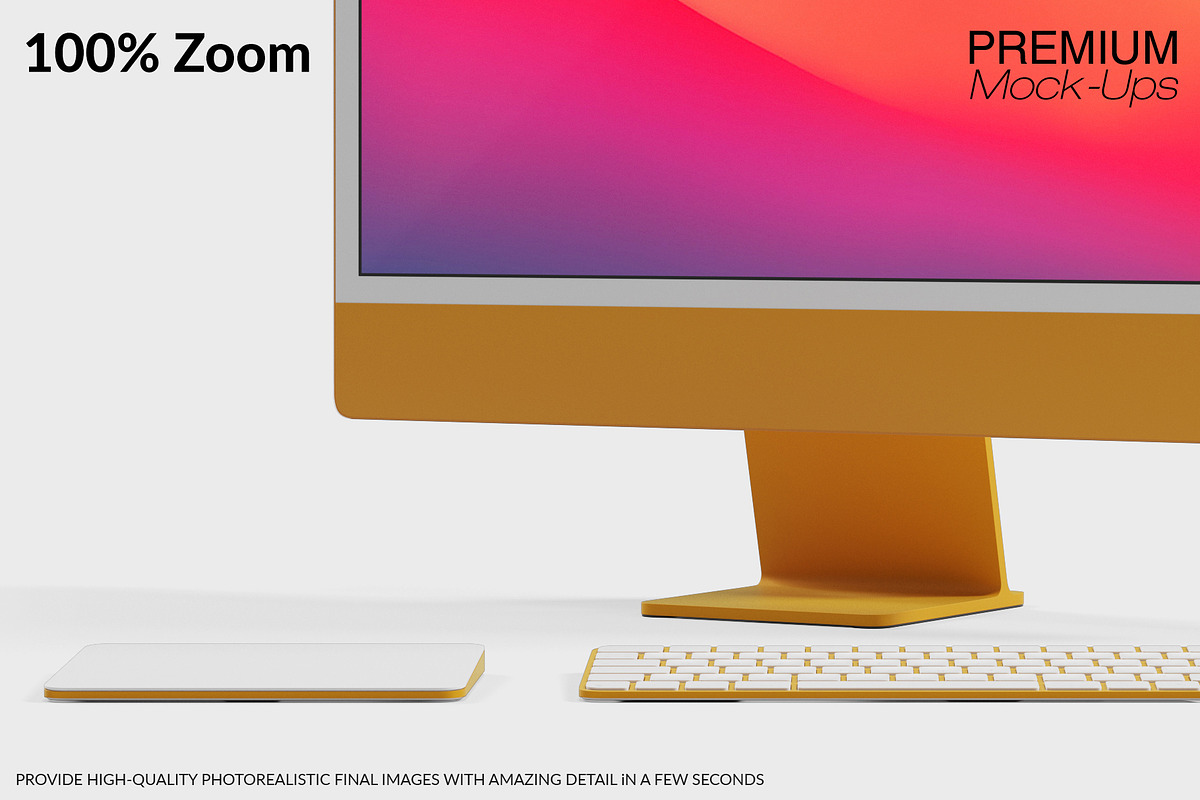 Apple iMac 24” M1 Mockups, a Device Mockup by mock-ups (Photo 3 of 13)