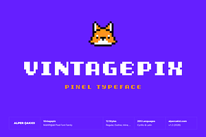 Vintagepix - Bold Pixel Typeface, a Sans Serif Font by alpercakici