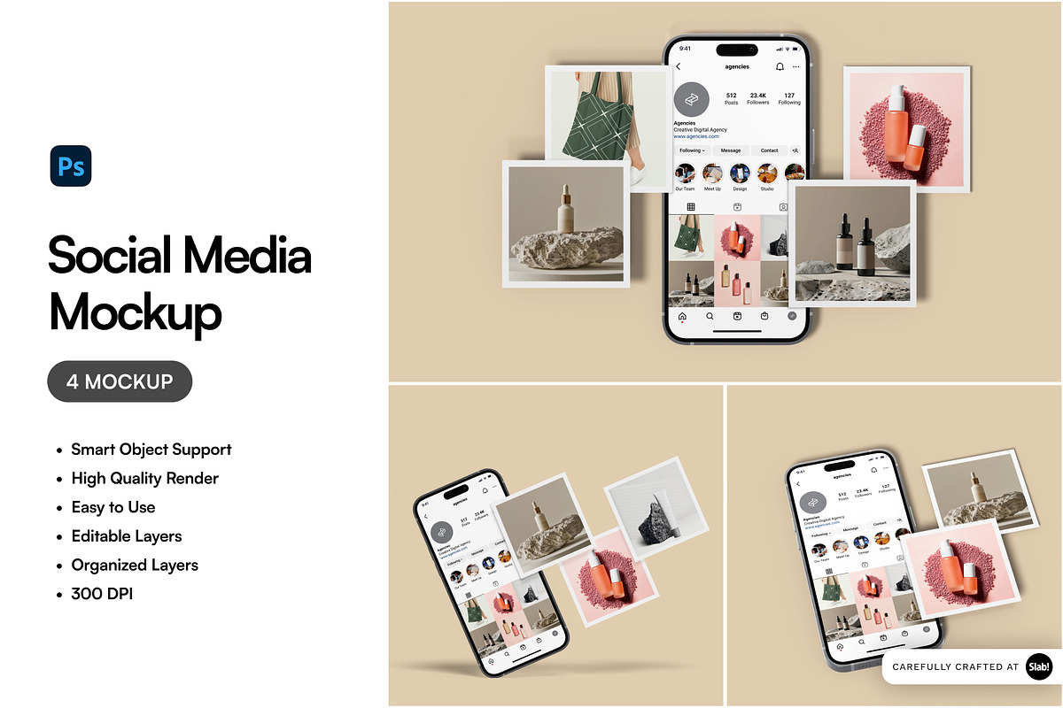 Social Media Mockup, a Device Mockup by SLAB! Design (Photo 1 of 7)