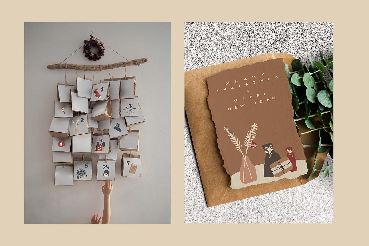 Winter boho decoration elements, a Decorative Illustration by essskina (Photo 10 of 11)