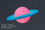 12 Vibrant Space Icons, an Outline Icon by Milktoast (Thumbnail 9 of 12)