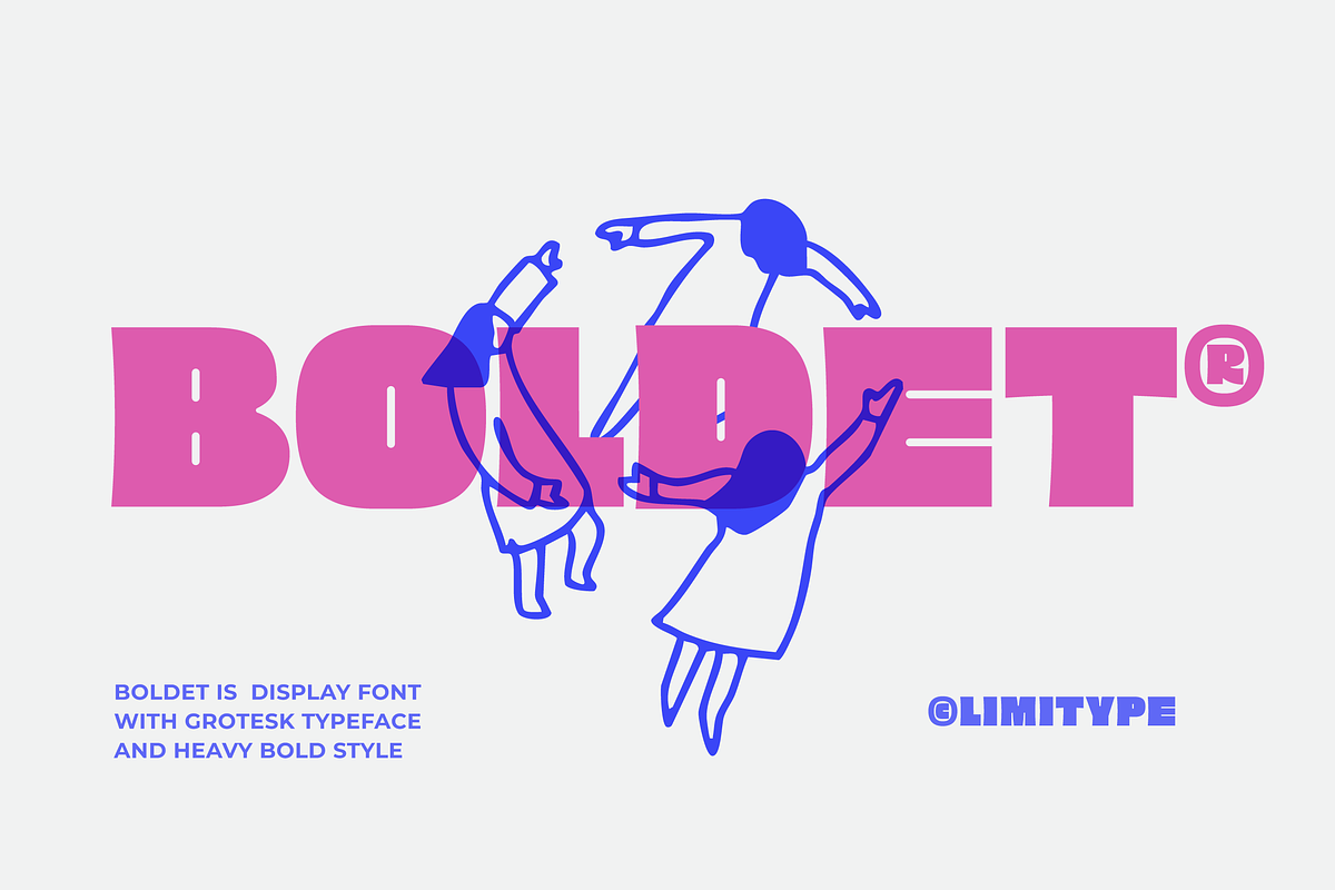 Boldet - Bold Font, a Sans Serif Font by limitype (Photo 1 of 13)