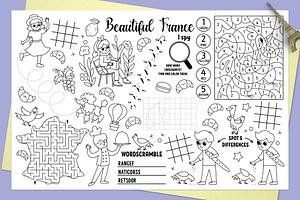 Beautiful France Coloring Playmats