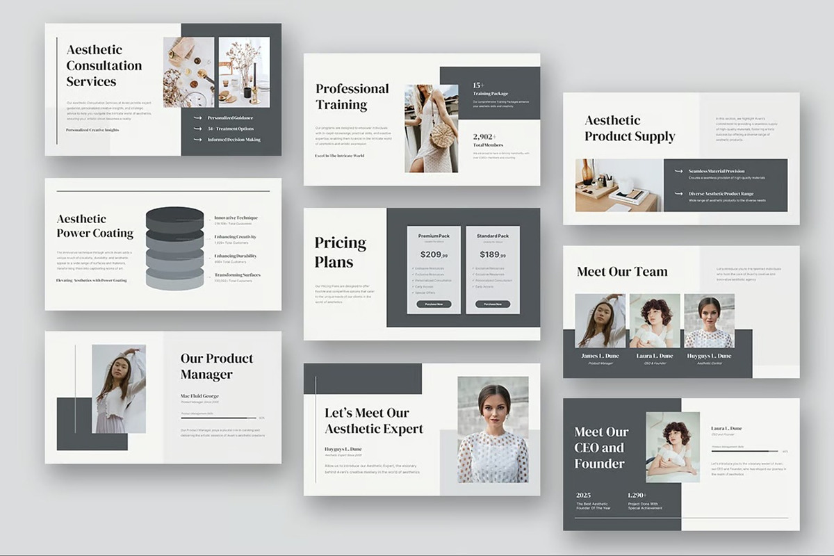 Aesthetic Company Profile Powerpoint preview 7