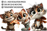 Cute Cat Clipat Bundle, an Icon by Pixels.Craft (Thumbnail 4 of 6)