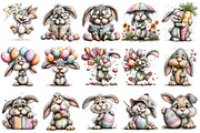 Whimsical Easter Rabbit Clipart, an Illustration by OK Design (Thumbnail 3 of 6)