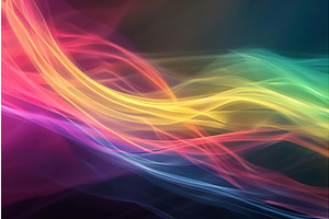 Colorful Abstract Light Waves