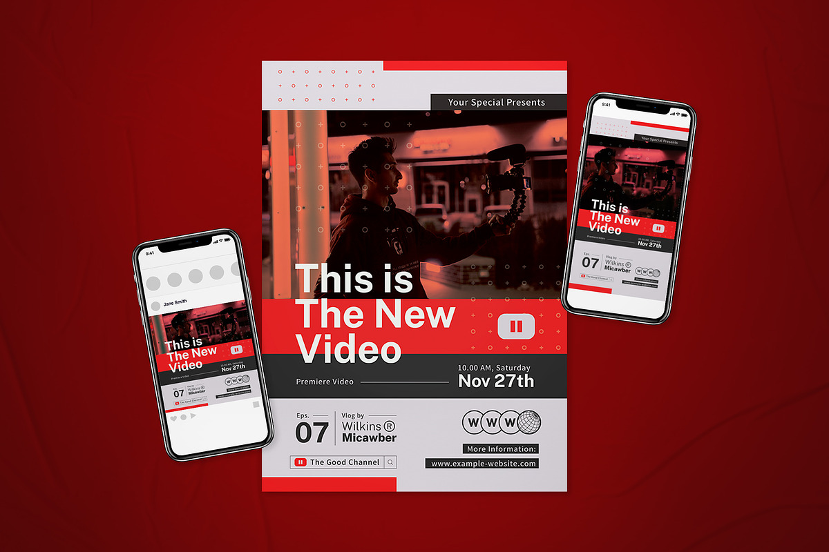 New Youtube Video Promotion Flyer, a Flyer Template by The Good Store