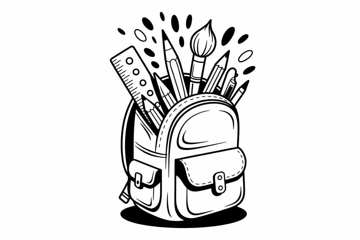 Child school bag line art symbol, an Illustration by Amazin_art (Photo 2 of 11)
