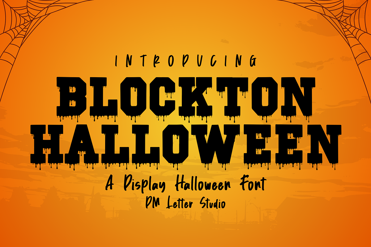 Blockton Halloween, a Slab Serif Font by Dm Studio (Photo 1 of 10)