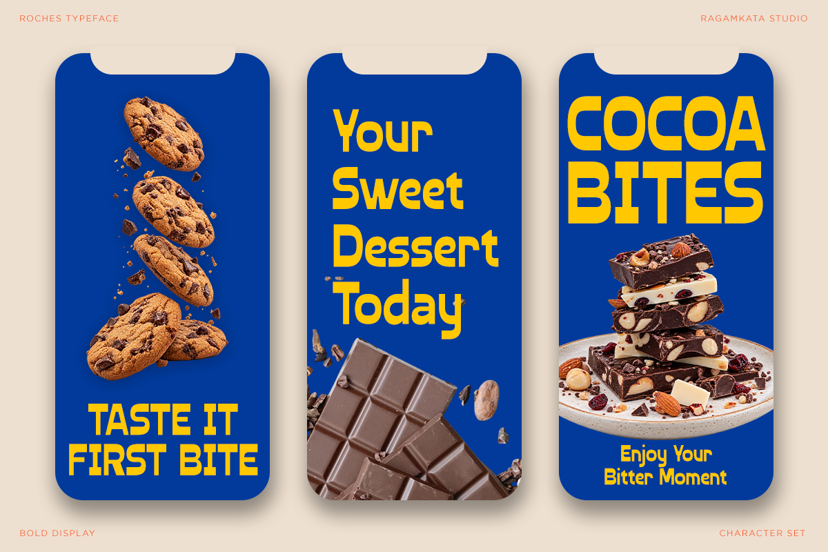 Roches - Bold Food Branding Font, a Sans Serif Font by RagamKata (Photo 8 of 10)