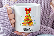 Christmas Pencil Tree Teacher Png, an Illustration by Craft Nest (Thumbnail 5 of 6)
