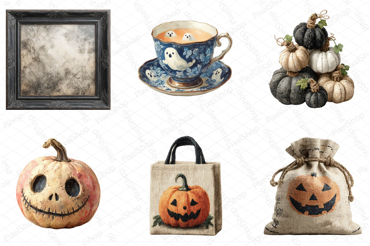 Beige & Black Halloween Clipart, an Illustration by DreamPrint404 (Photo 4 of 5)