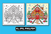 Bold Easy Cute Christmas Coloring, a Seasonal Illustration by Design Station (Thumbnail 5 of 6)