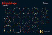 Christmas Lights Borders & Patterns, a Seasonal Illustration by moja doodle (Thumbnail 2 of 10)