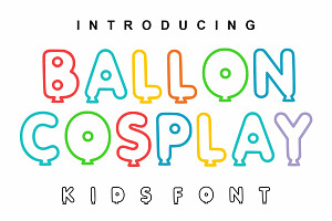 BALLON COSPLAY - PLAYFULL FONT, a Symbol Font by Fourteen Letter