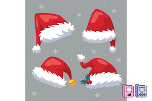 Santa Hat Collection, an Object Graphic by MISS CHATZ