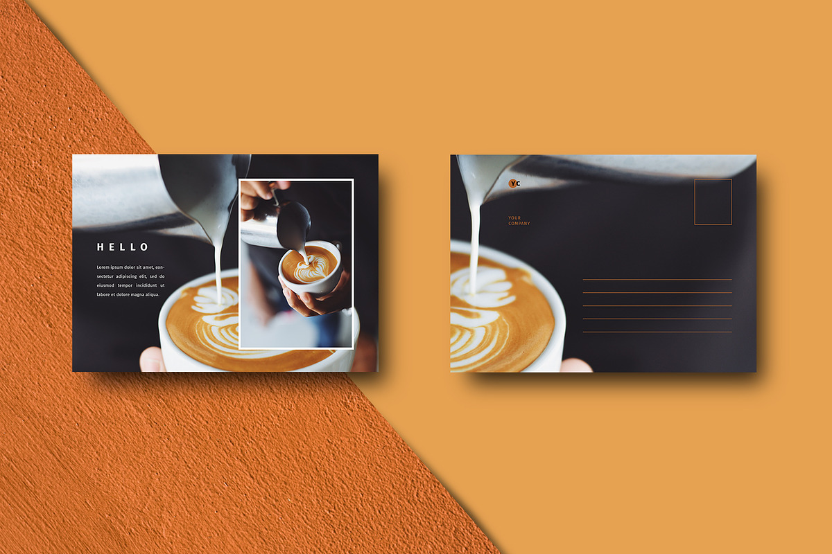 Coffee Postcard, a Card Template by Meknya (Photo 1 of 5)