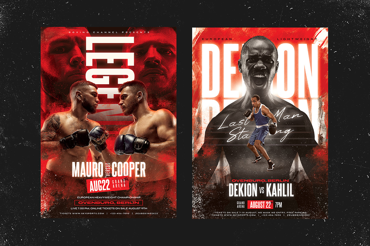 5 Boxing Flyer Templates, a Flyer Template by Bornx Design (Photo 3 of 6)