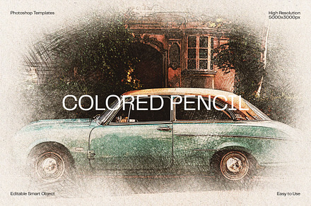 Colored Pencil Photo Effect, a Layer Style Add-On by dokudokunomi