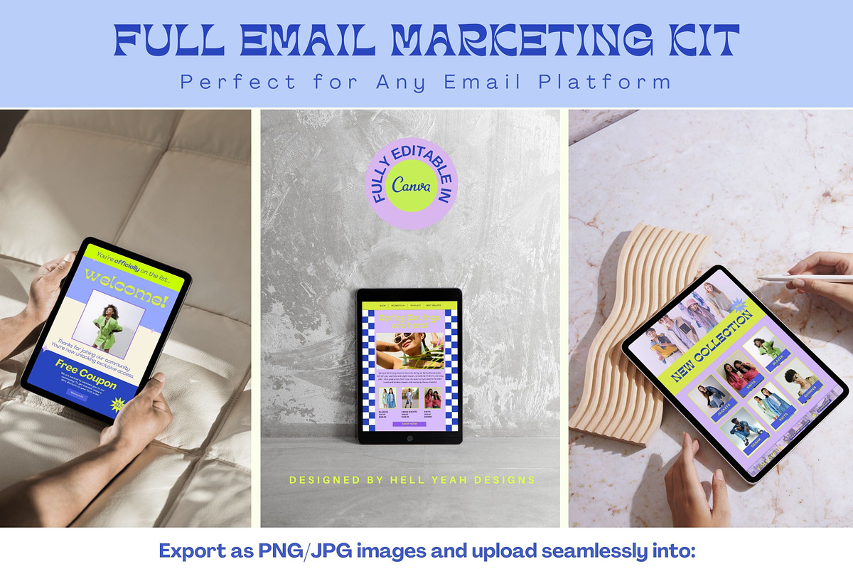 Funky Email Marketing Suite Template, an Email Template by Hell Yeah Designs (Photo 6 of 12)