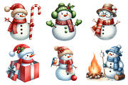 Snowman Winter Clipart, an Illustration by Daily.Designs (Thumbnail 3 of 4)