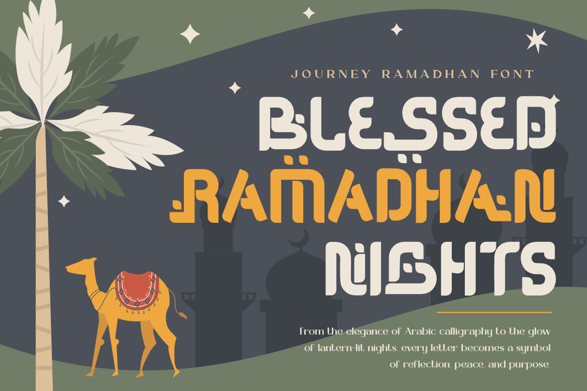 Journey Ramadhan - Arabic Font, a Font by PutraCetol Studio (Photo 2 of 5)