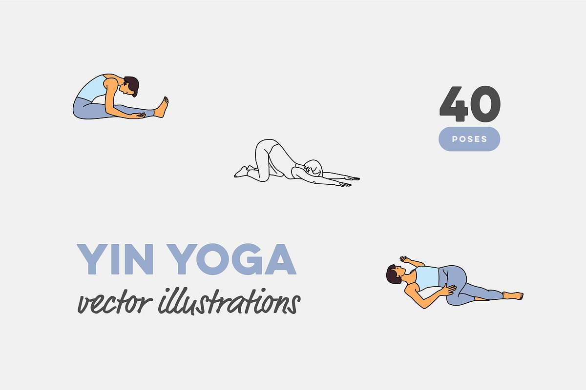 40 Yin Yoga Poses, an Illustration by pkahraman (Photo 1 of 3)