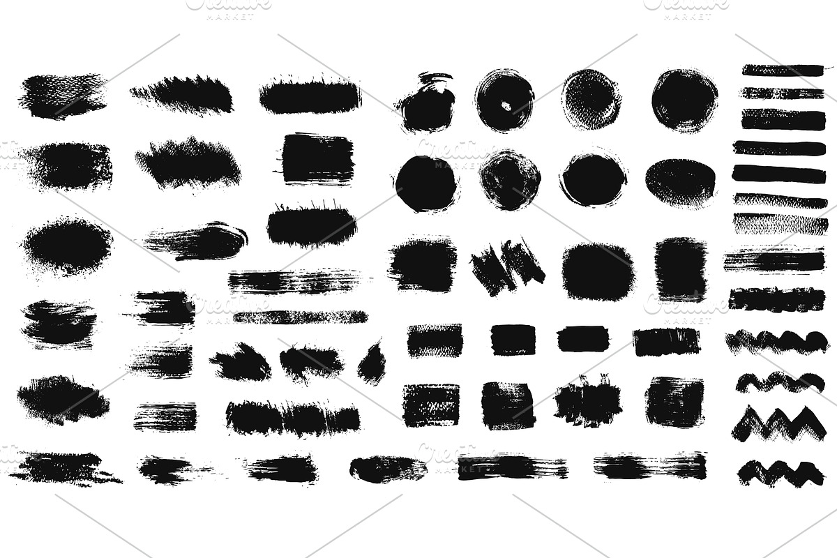 Grunge paint brush strokes. Textured, a Texture Illustration by winwin.art