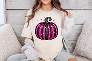 Pink and Black Sequin Pumpkin PNG, an Illustration by Dream Creation (Thumbnail 4 of 5)